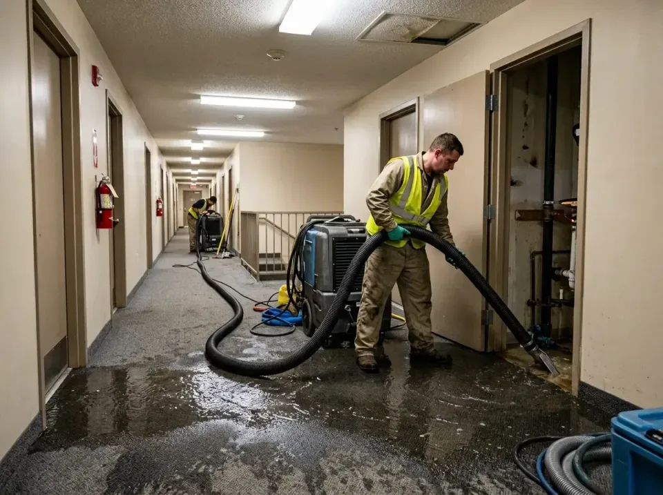 multi-unit-apartment-hallway-f-005 — frequently asked questions, Emergency Burst Pipe Water Extraction & Removal in Timberwo…